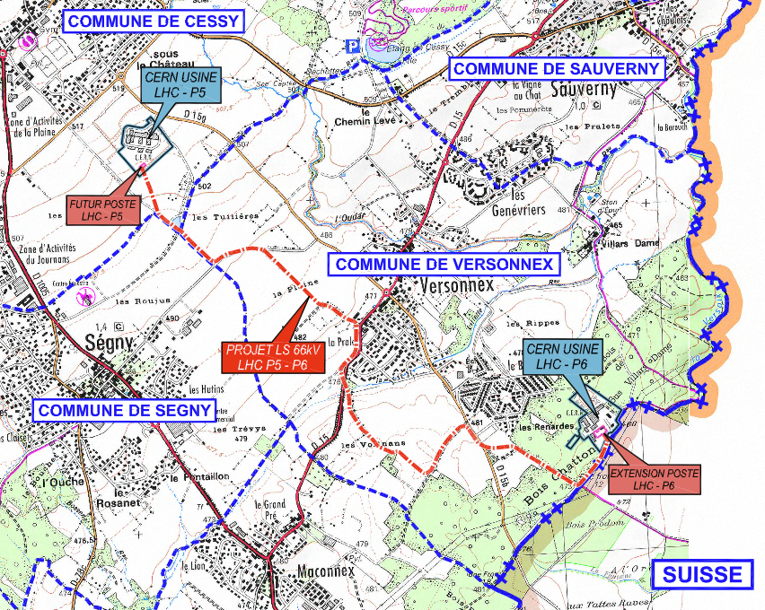 plan de localisation ligne electrique