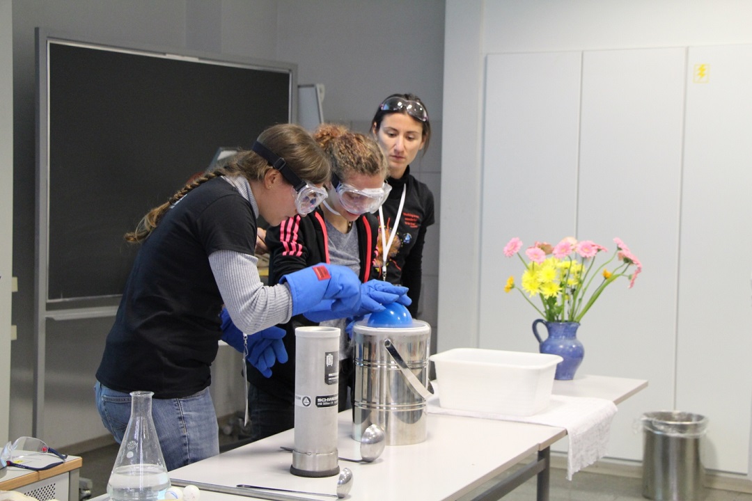 When a balloon filled with air is immersed in liquid nitrogen